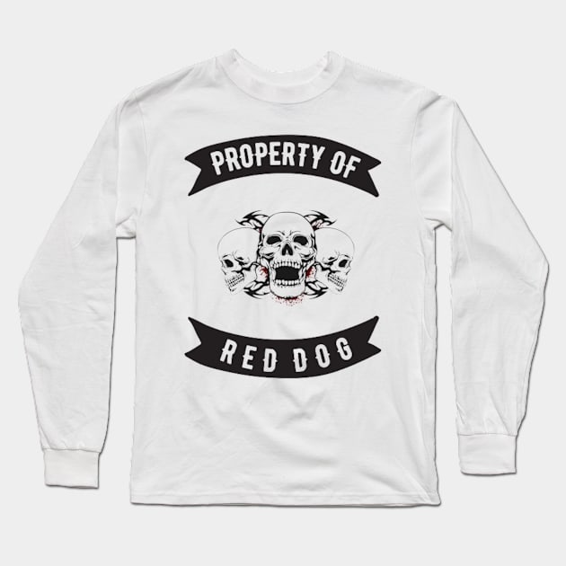 Red Dog Property Patch Long Sleeve T-Shirt by Nicole James